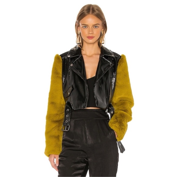 Camila Coelho Florencia Moto Jacket faux fur - Picture 10 of 10